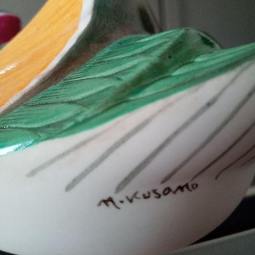 STUDIO ART手描きボーンチャイナ置物オシドリ