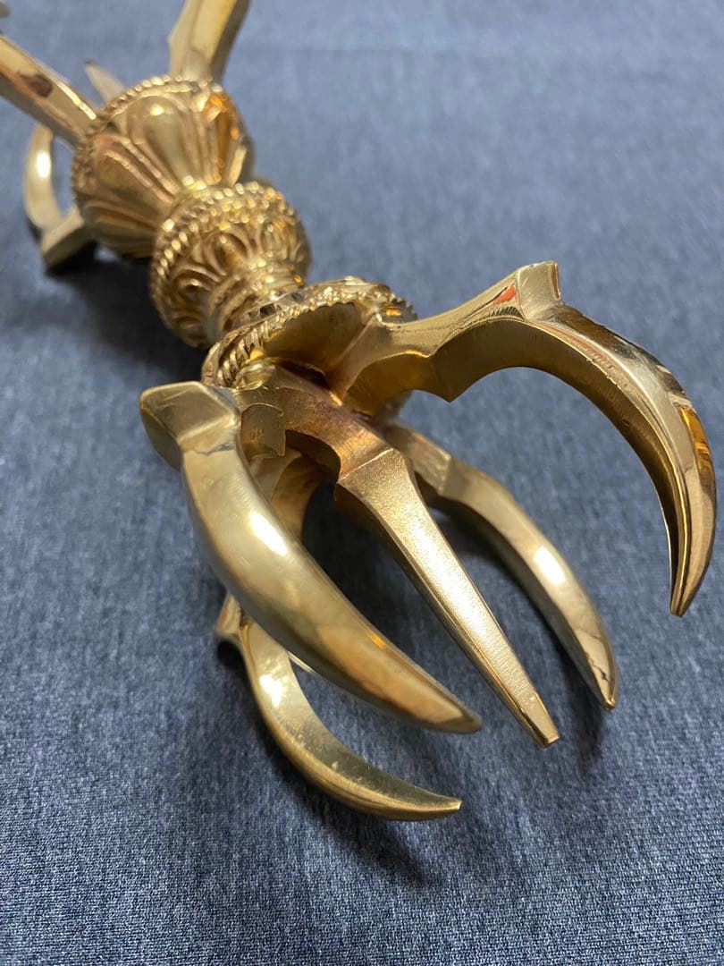 美しい作りの五鈷杵 バジュラ 密教法具 チベット密教 ダライラマ