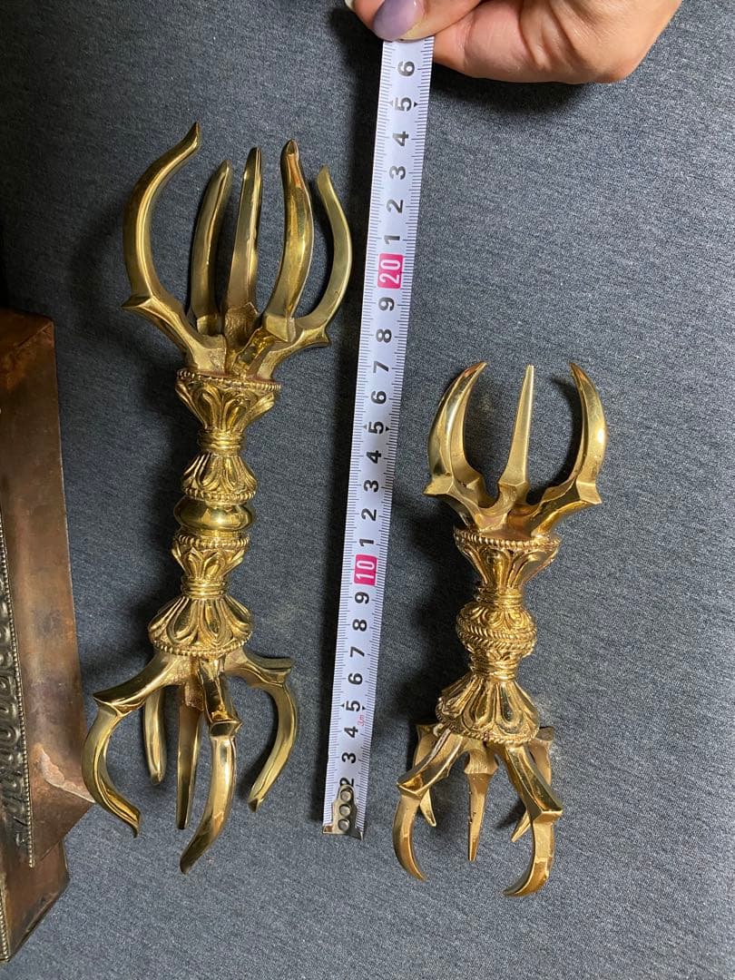 美しい作りの五鈷杵 バジュラ 密教法具 チベット密教 ダライラマ