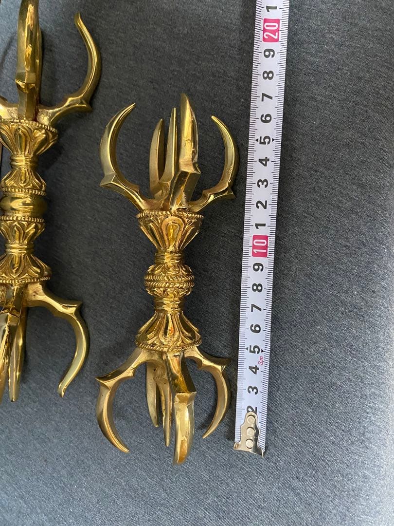 美しい作りの五鈷杵 バジュラ 密教法具 チベット密教 ダライラマ