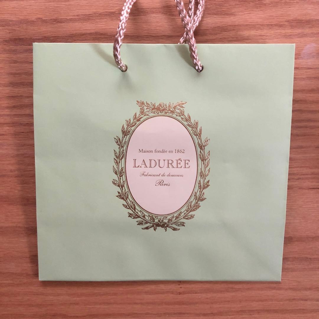 新品未使用 ラデュレ LADUREE ショッパー ショップ袋 黄緑 イエロー