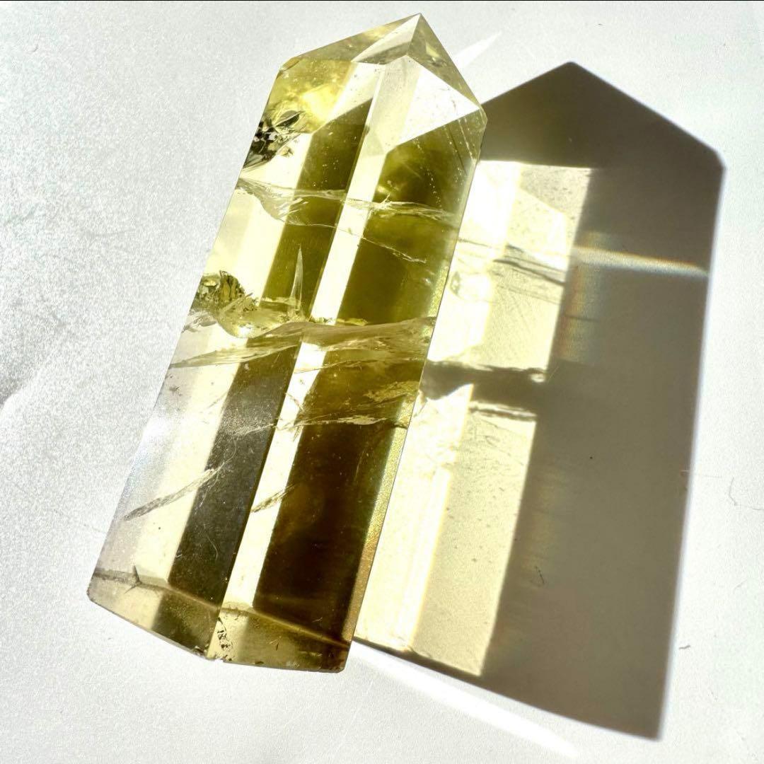 高品質 高透明 シトリン 黄水晶 六角柱