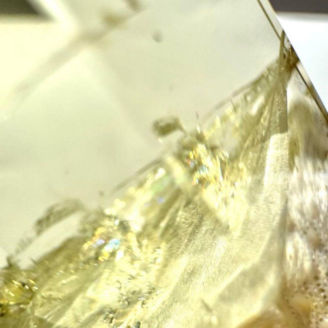 高品質 高透明 シトリン 黄水晶 六角柱