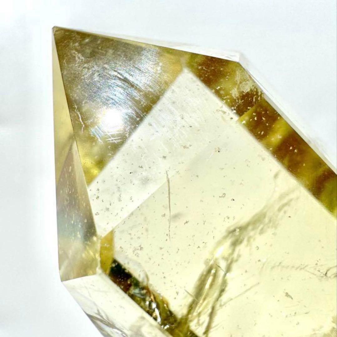 高品質 高透明 シトリン 黄水晶 六角柱