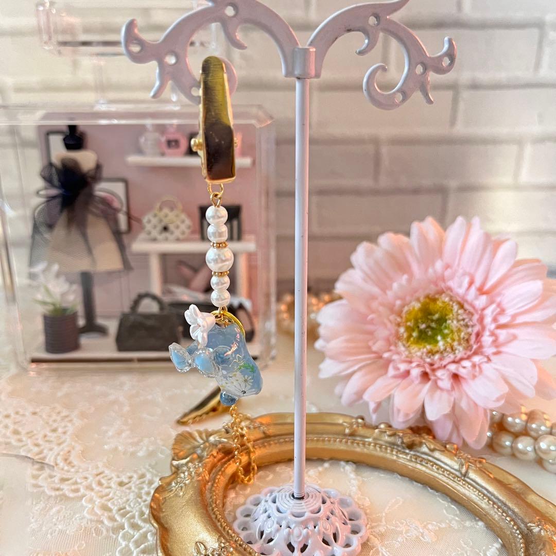 B❤️ 猫　ねこ　パール　帽子クリップ　帽子ストラップ　帽子　母の日　プレゼント