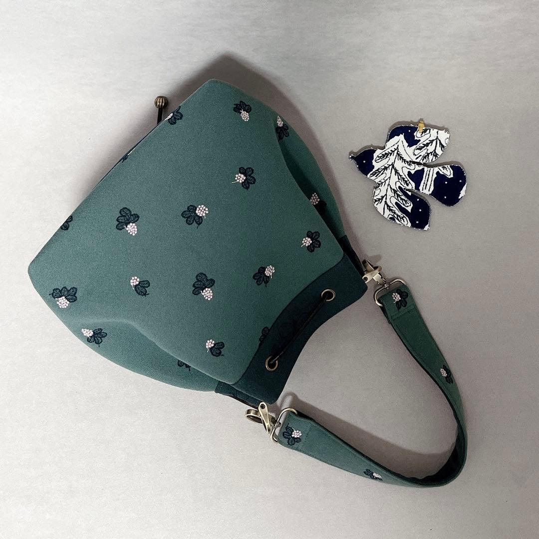 ハンドメイド　ミナペルホネン　ドローストリングバッグ⑅︎◡̈︎*