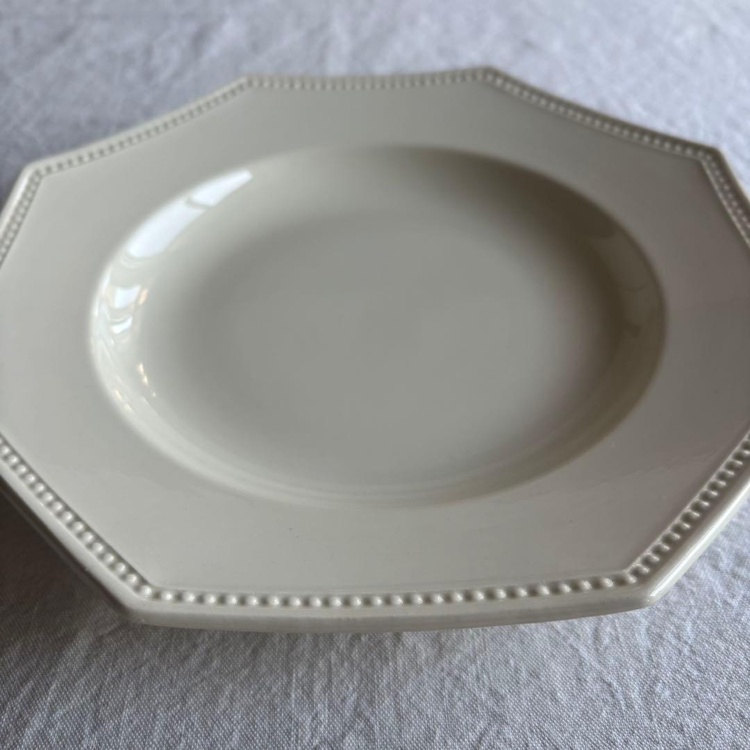 フランスアンティーク サルグミンヌ オクトゴナルプレート 2枚セット