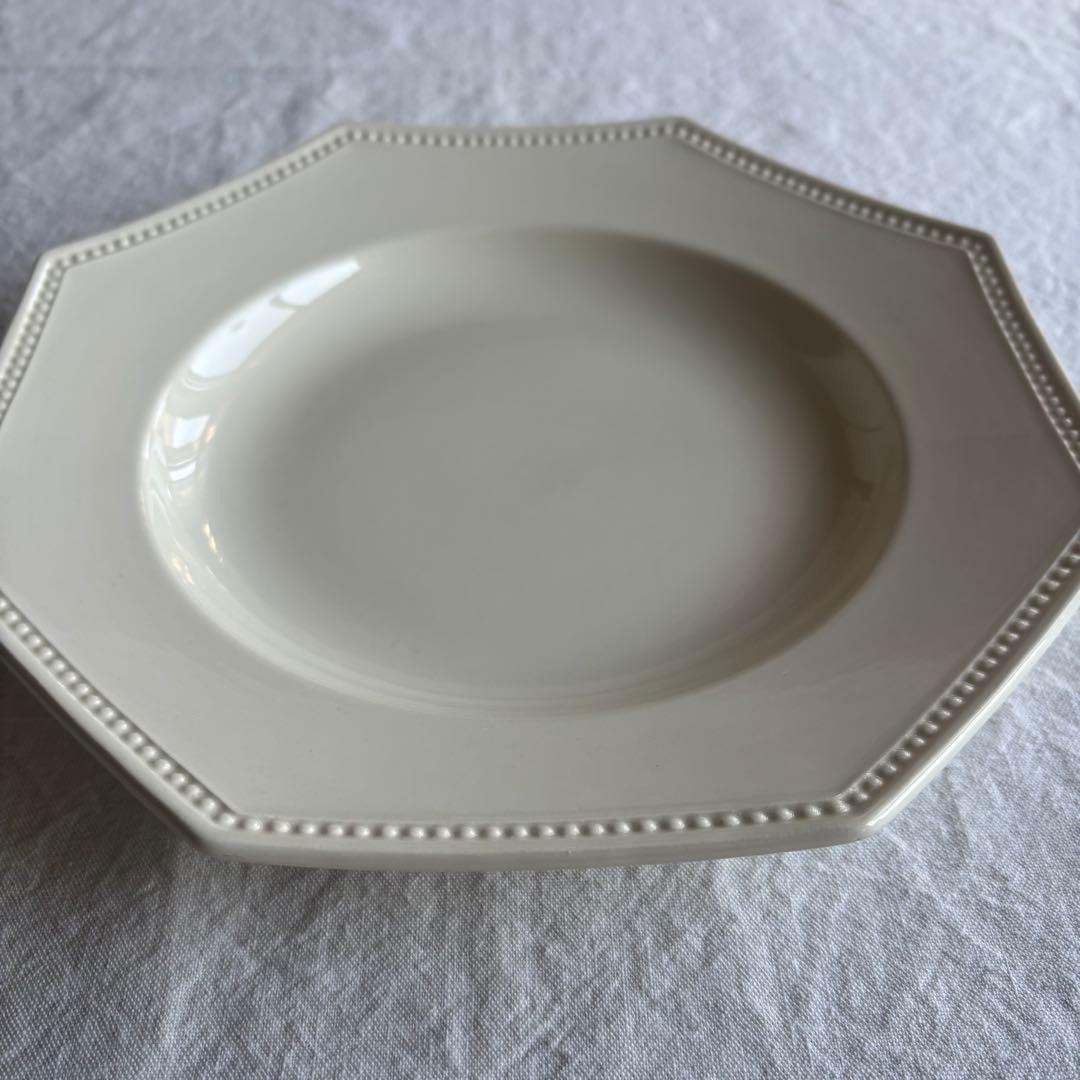 フランスアンティーク サルグミンヌ オクトゴナルプレート 2枚セット