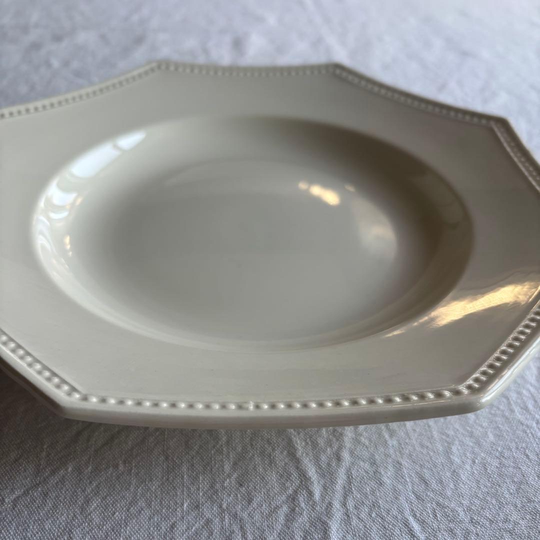 フランスアンティーク サルグミンヌ オクトゴナルプレート 2枚セット