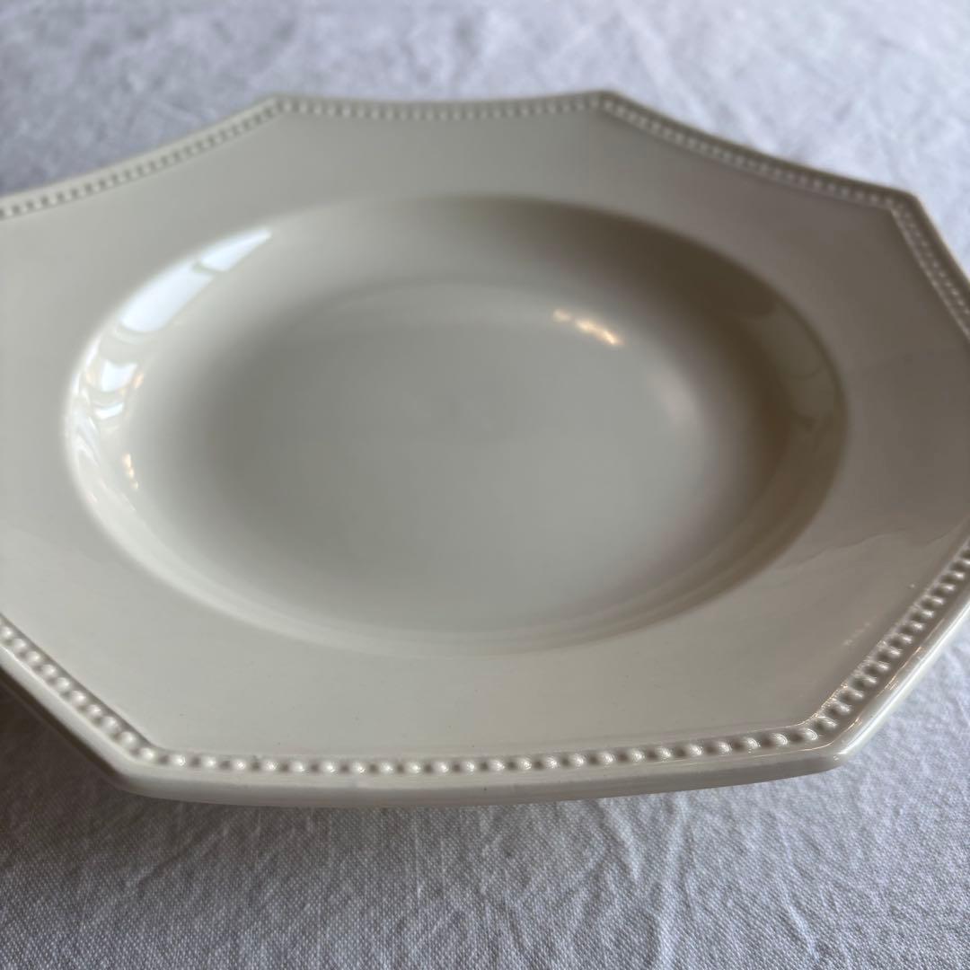 フランスアンティーク サルグミンヌ オクトゴナルプレート 2枚セット