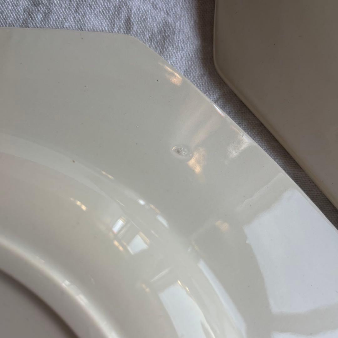 フランスアンティーク サルグミンヌ オクトゴナルプレート 2枚セット