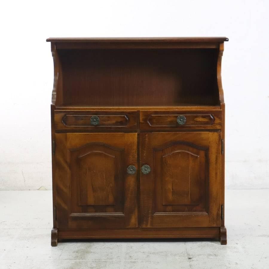 カリモク家具 コロニアル 電話台 FAX台 引き出し2杯 観音扉付き収納