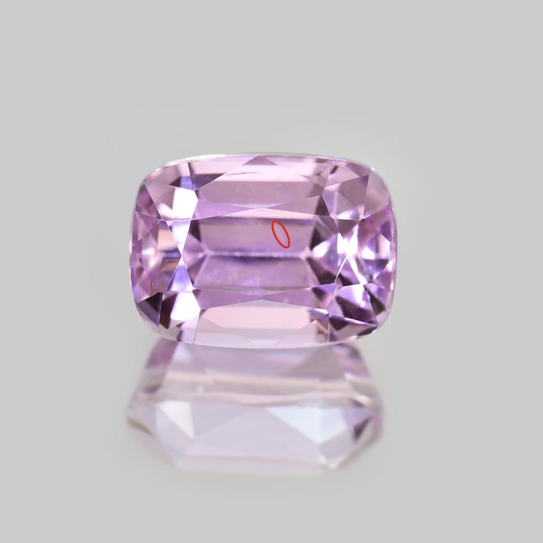 ソ付 クンツァイト 3.107ct クッションカット