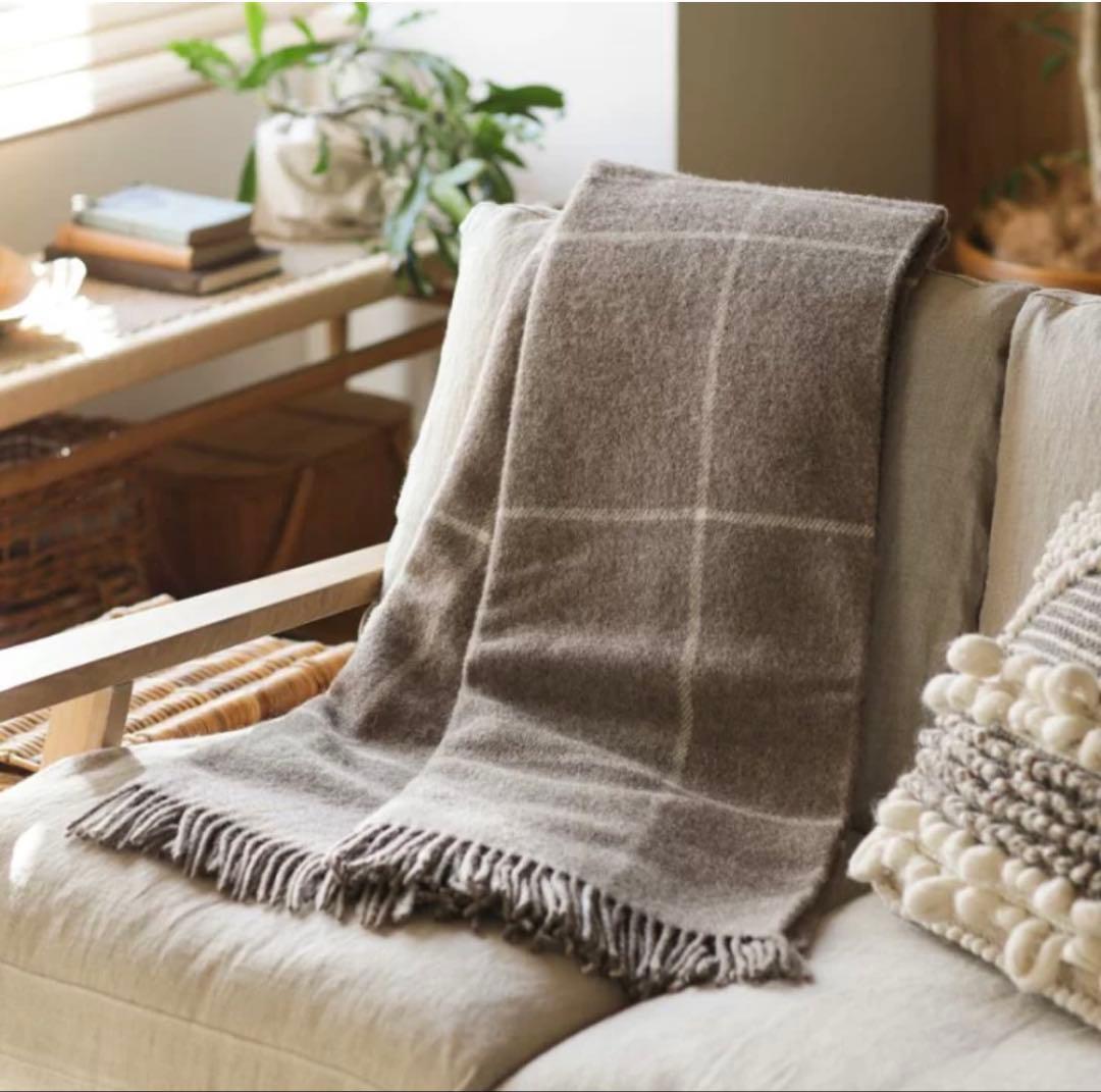 新品同様◆ウール ブランケット シルケボープレード ダナーヤ ひざ掛け