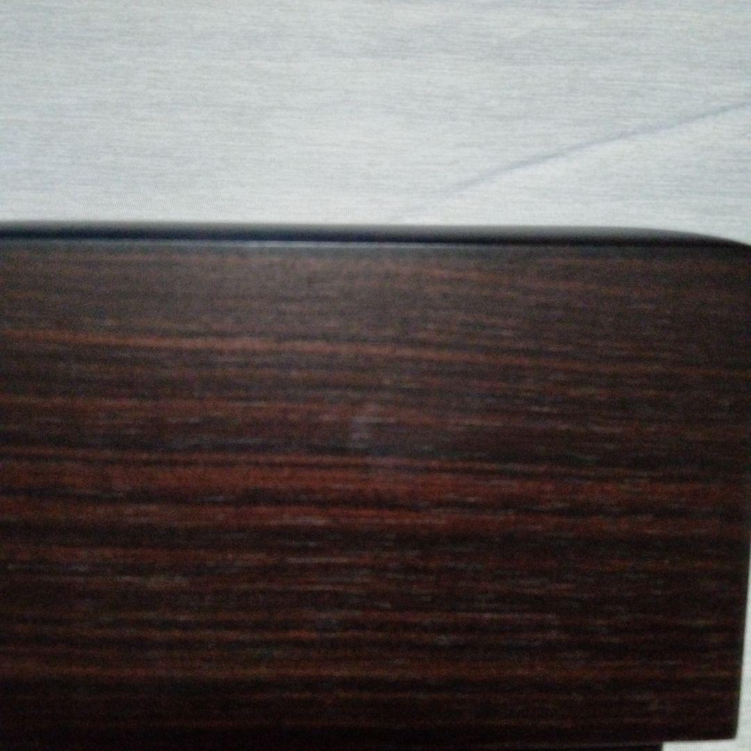 将棋の駒入れ　木製ダークブラウン蓋付き