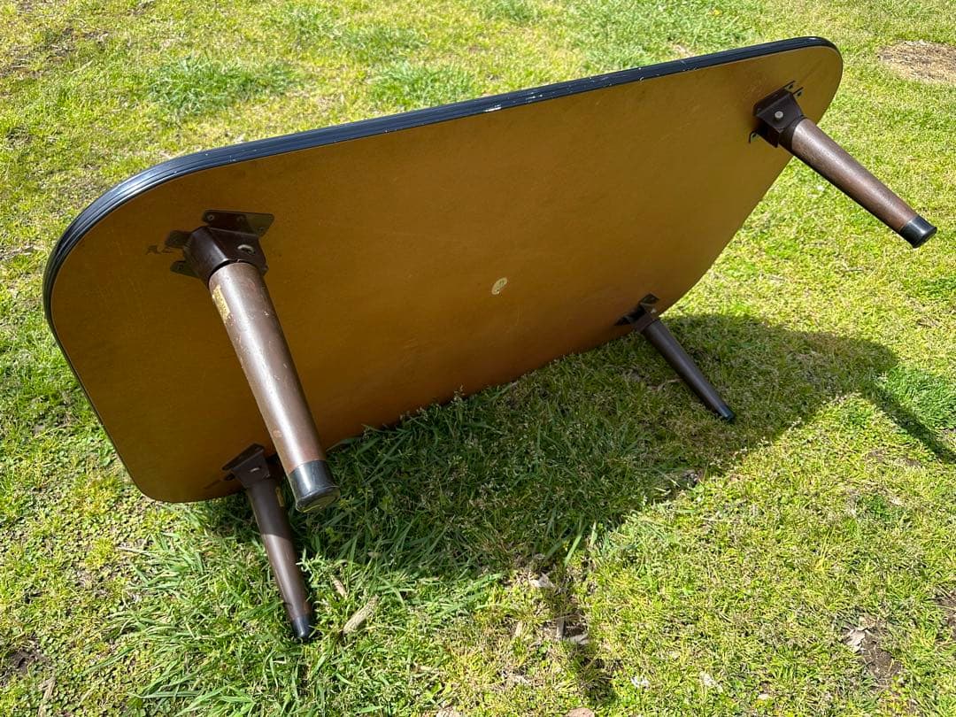 ❤️昭和レトロ❤️緑色の花柄テーブル 長方形❤️