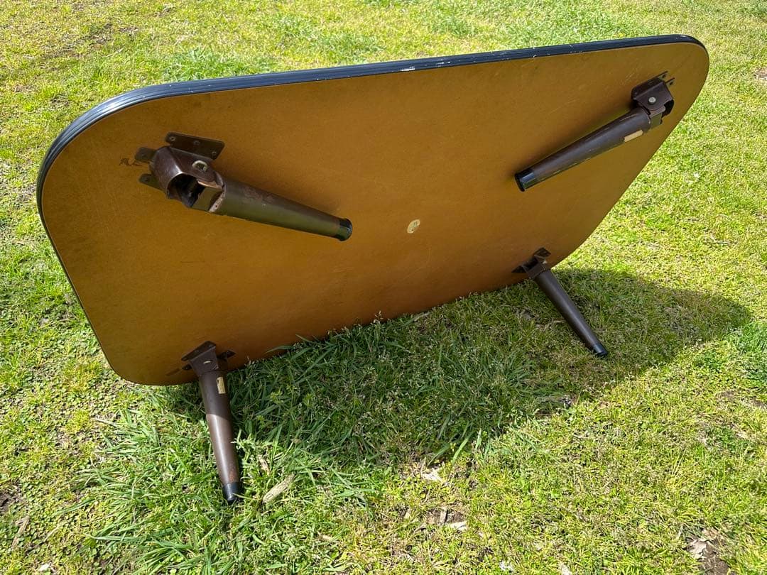 ❤️昭和レトロ❤️緑色の花柄テーブル 長方形❤️