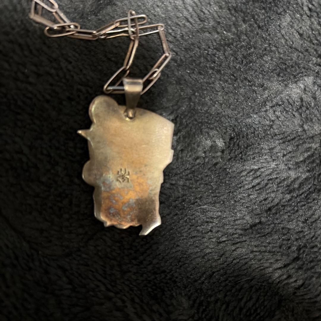 NAVAJO インディアンジュエリー ウルフダンサー ペンダントネックレス