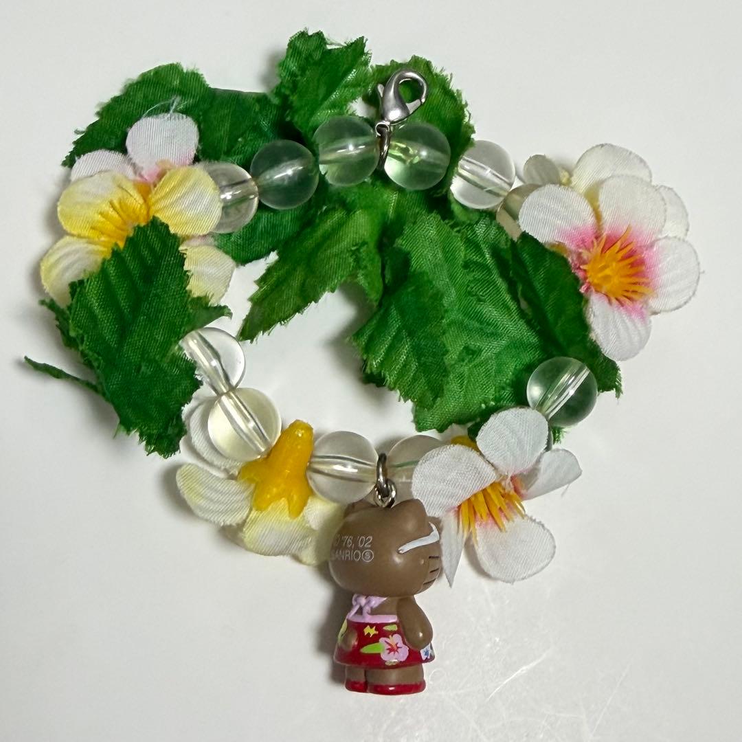 サンリオ ハローキティ 日焼け アロハ ハイビスカス ストラップ