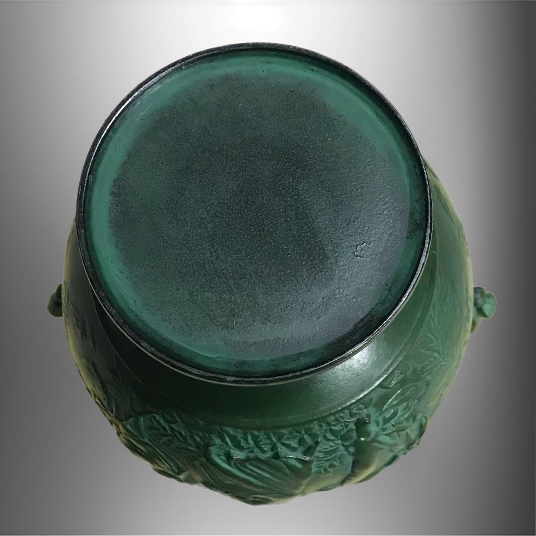 青銅製 持ち手付き花瓶 2.6kg