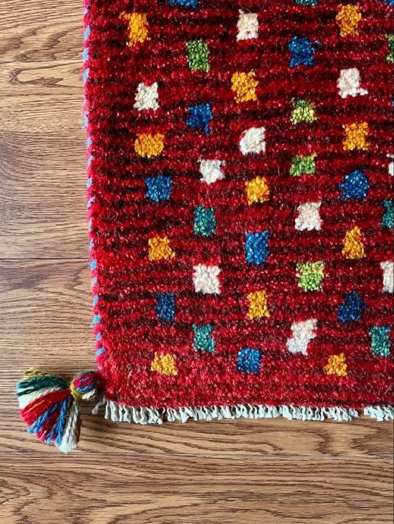 ペルシャギャッベ (ギャベ) チェアマット 椅子の座布団 No.11399