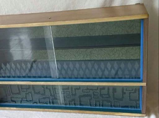 飾り棚　昭和レトロ　アンティーク家具　木製ショーケース　古家具　レトロ家具