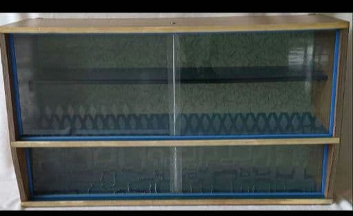 飾り棚　昭和レトロ　アンティーク家具　木製ショーケース　古家具　レトロ家具