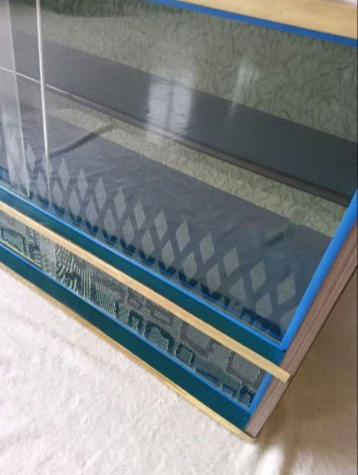 飾り棚　昭和レトロ　アンティーク家具　木製ショーケース　古家具　レトロ家具