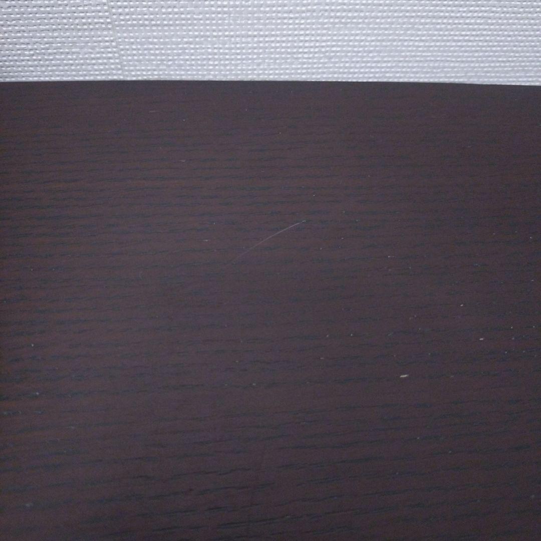 ダークブラウン 楕円形センターテーブル