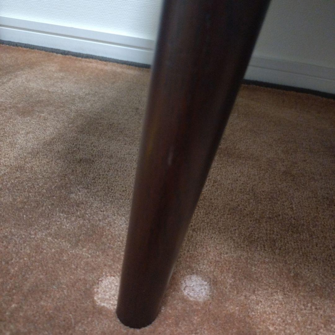 ダークブラウン 楕円形センターテーブル