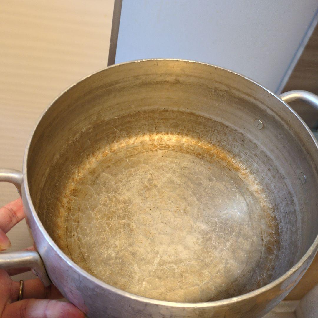 値下げしました アルミ製 両手鍋 ハンマーフィニッシュ