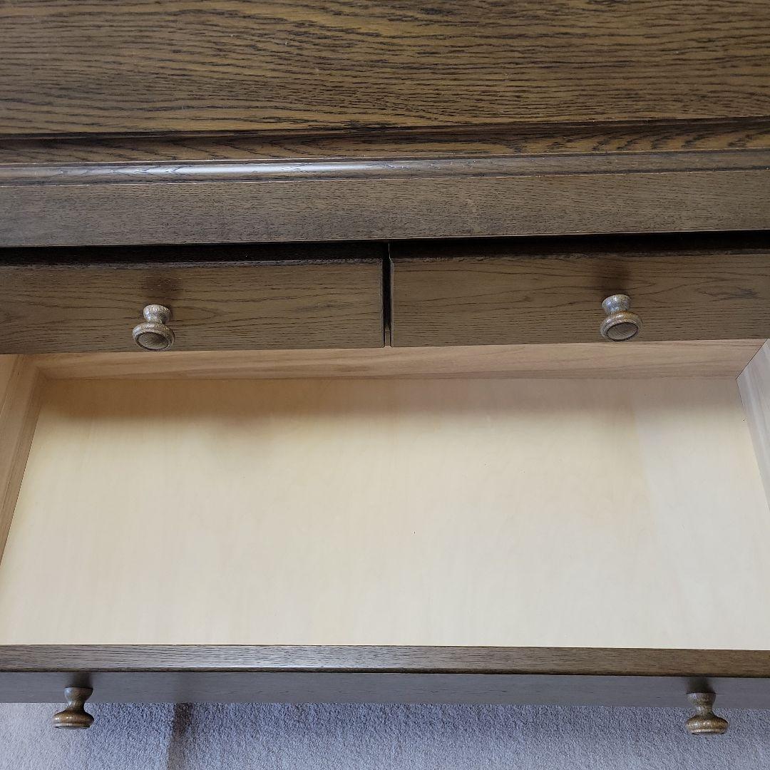 豊田たんす　オーク材　ライティングデスク　希少　無垢材