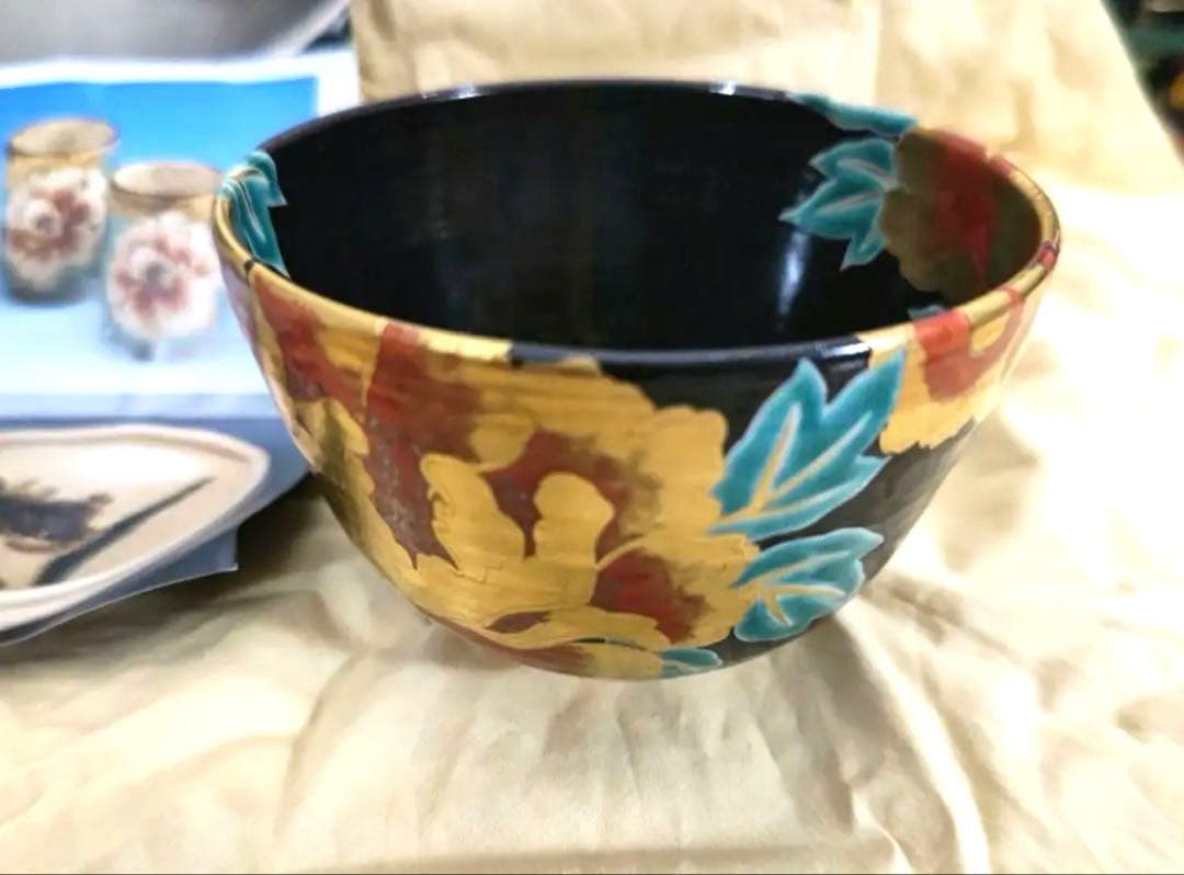 土渕善丕 夜牡丹 金彩 抹茶碗 天目秞に、木の葉紋 久田宗也 - メルカリ