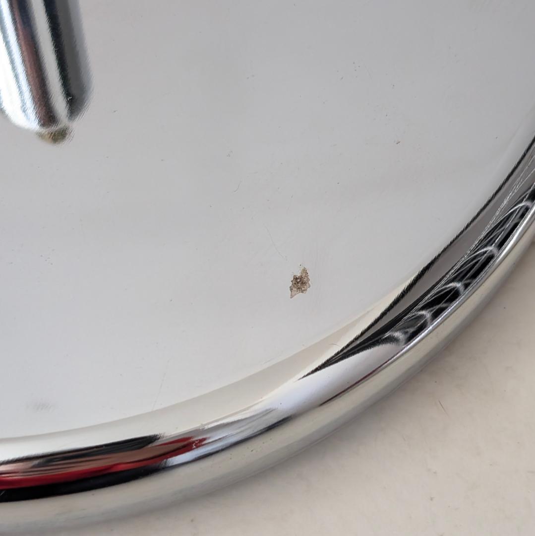 ガラス×クローム サイドテーブル マガジンラック付き ビンテージ Y2K ポップ