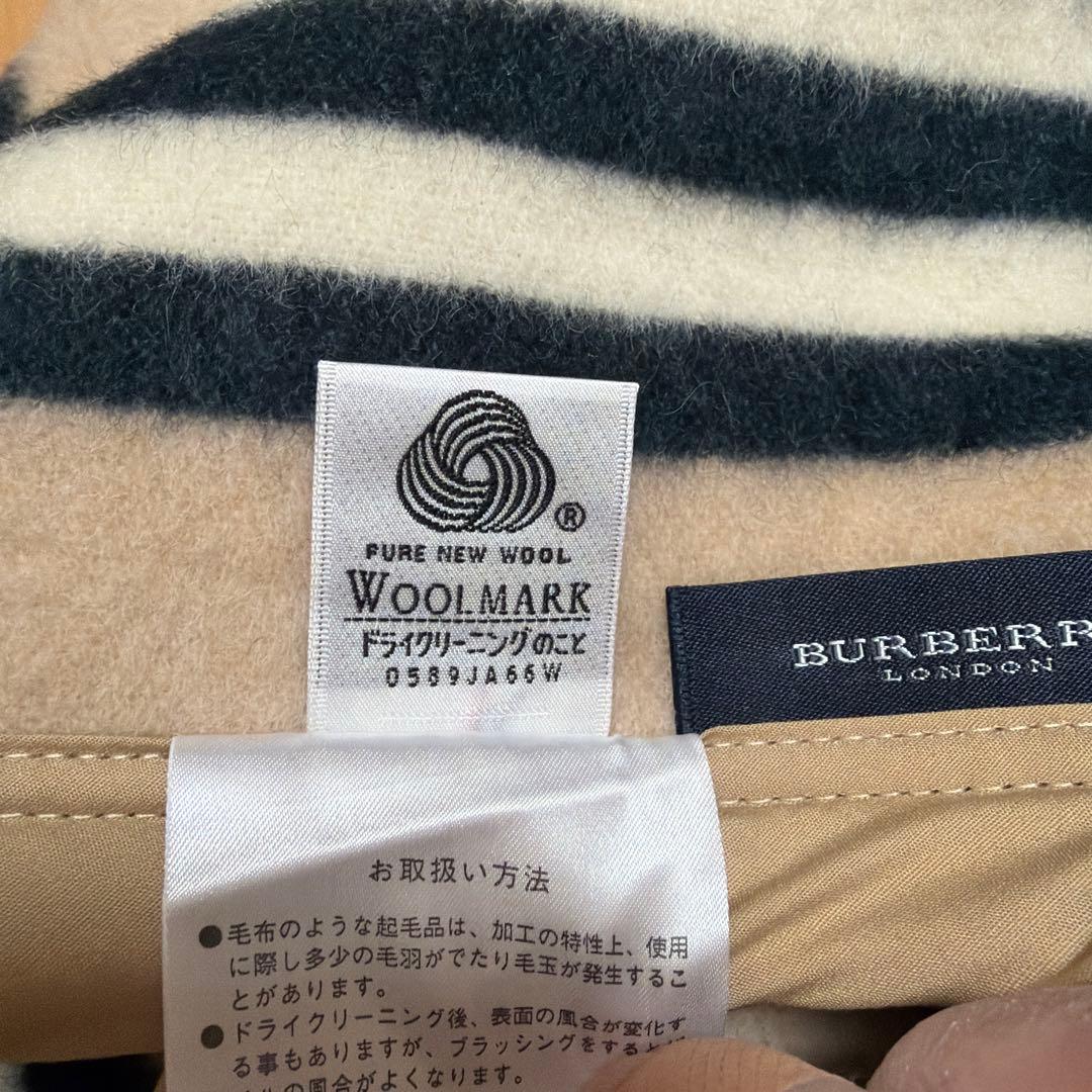 新品　バーバリー　ウール　毛布
