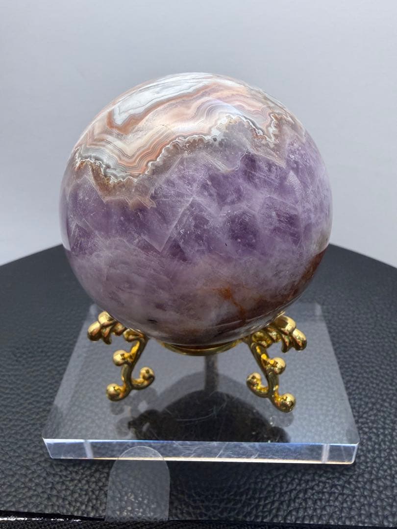 クレイジーアゲートアメジスト スフィア 超美品！ 1166