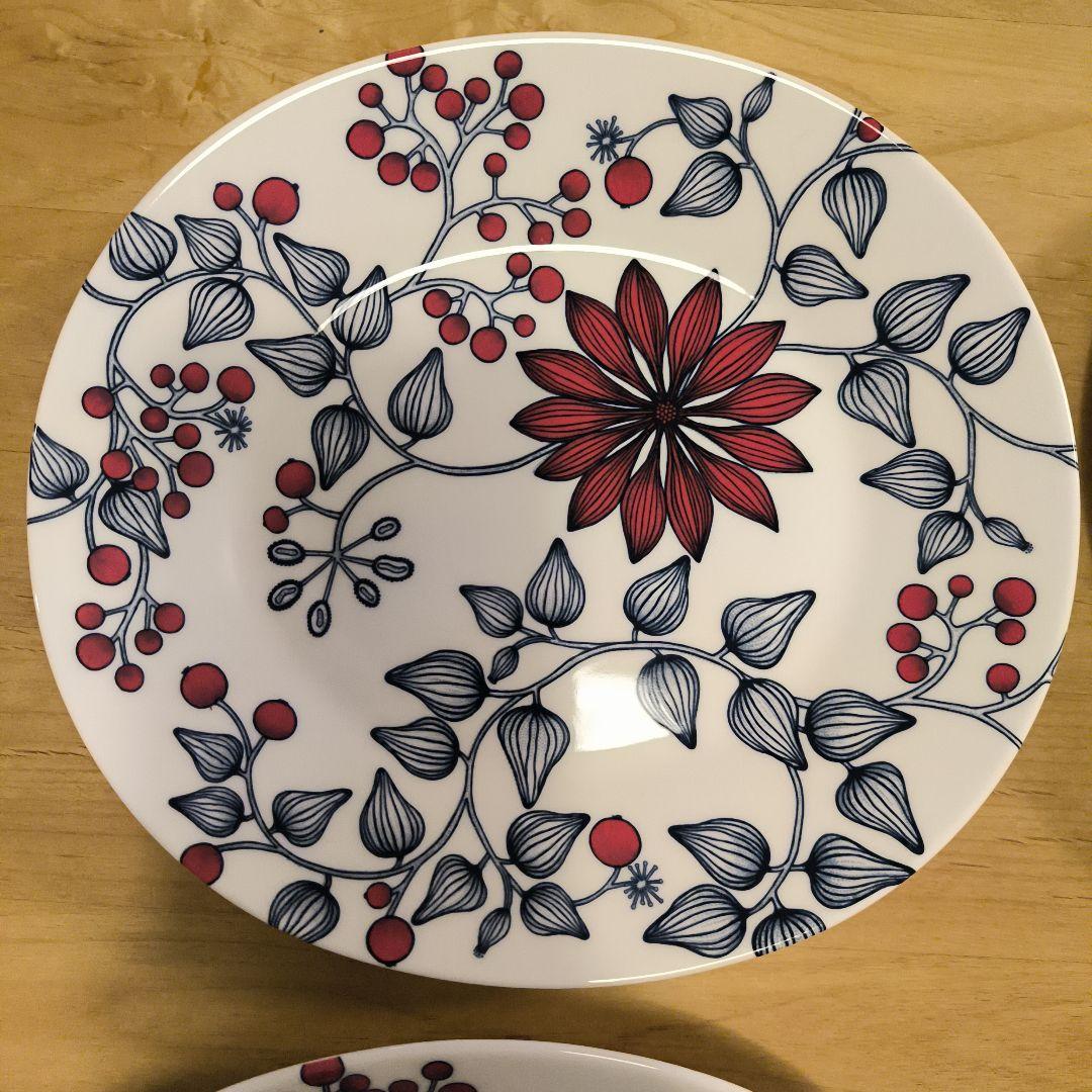 ARABIA ルノフロストベリー　オーバル 皿　プレート 25cm 4枚セット