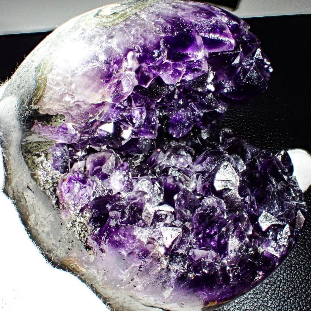 天然石 アメジスドーム 笑口 3 ジオード 紫水晶 原石 結晶 パワーストーン