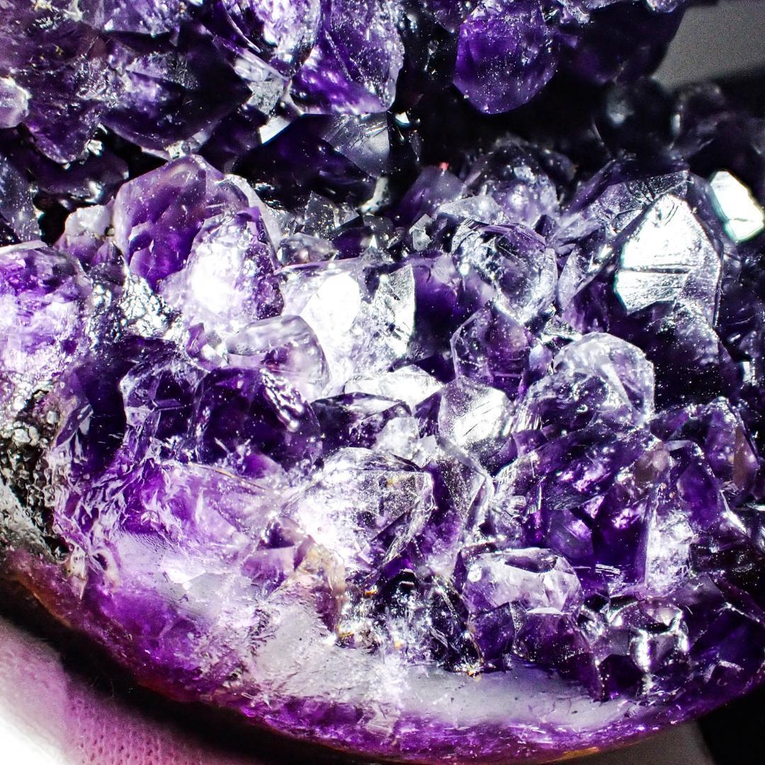 天然石 アメジスドーム 笑口 3 ジオード 紫水晶 原石 結晶 パワーストーン