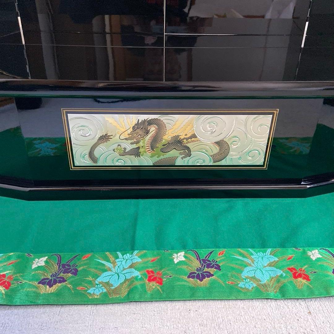 五月人形　彫金　飾り棚＆屏風