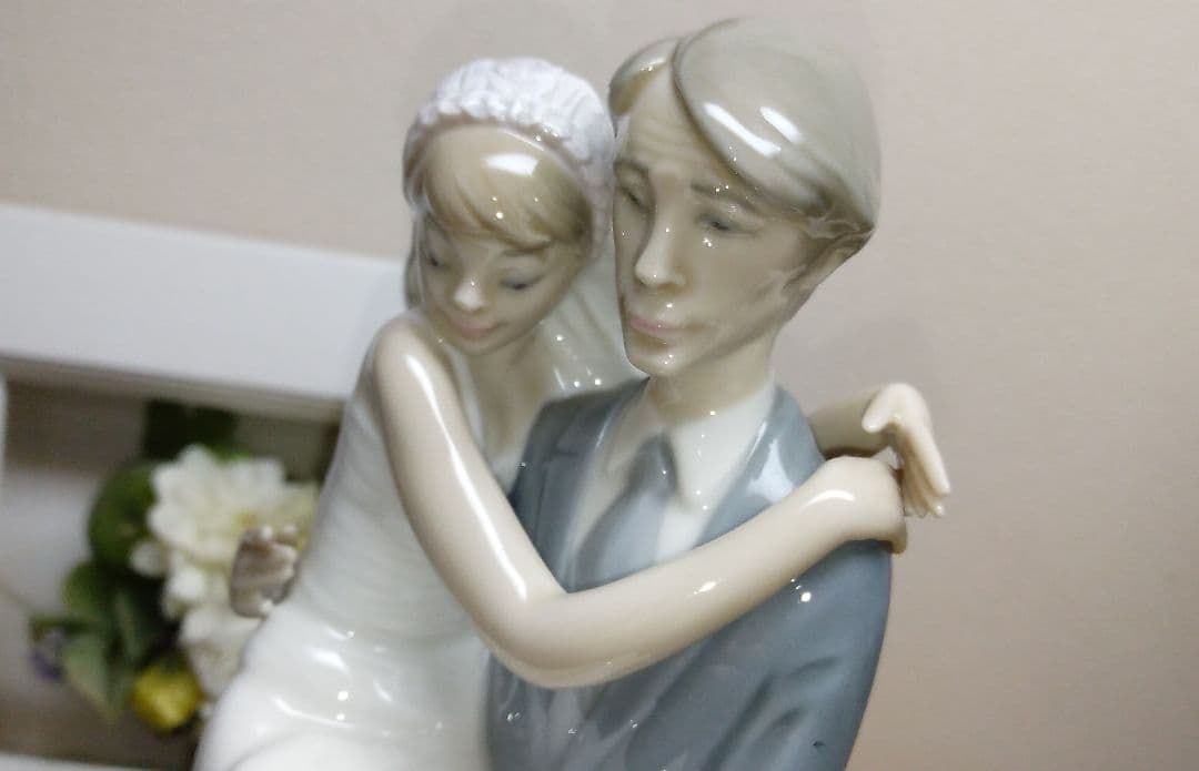 美品リヤドロ LLADRO HAPPY WEDDING 記念日 お祝い 結婚式