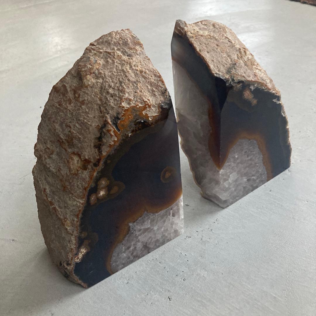 天然石　ブックエンド/ Natural stone bookends