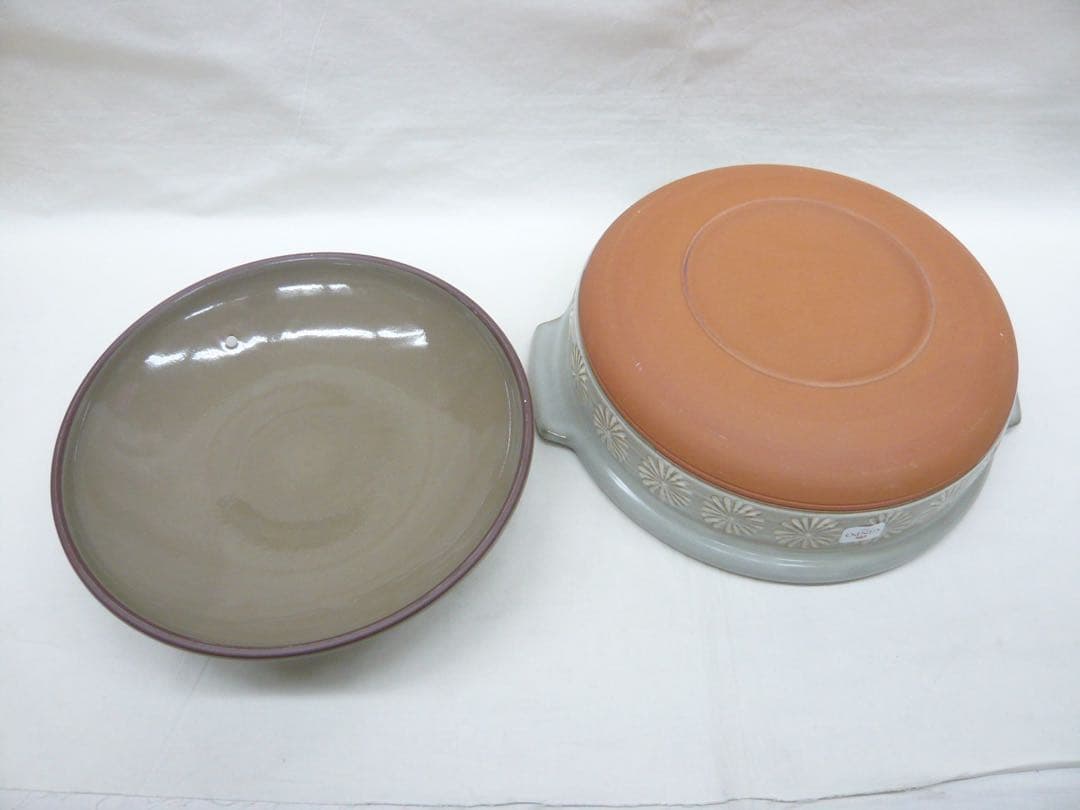 GINPO 花三島 土鍋 10号』ガス用 萬古焼 三重四日市 銀峯陶器 日本製