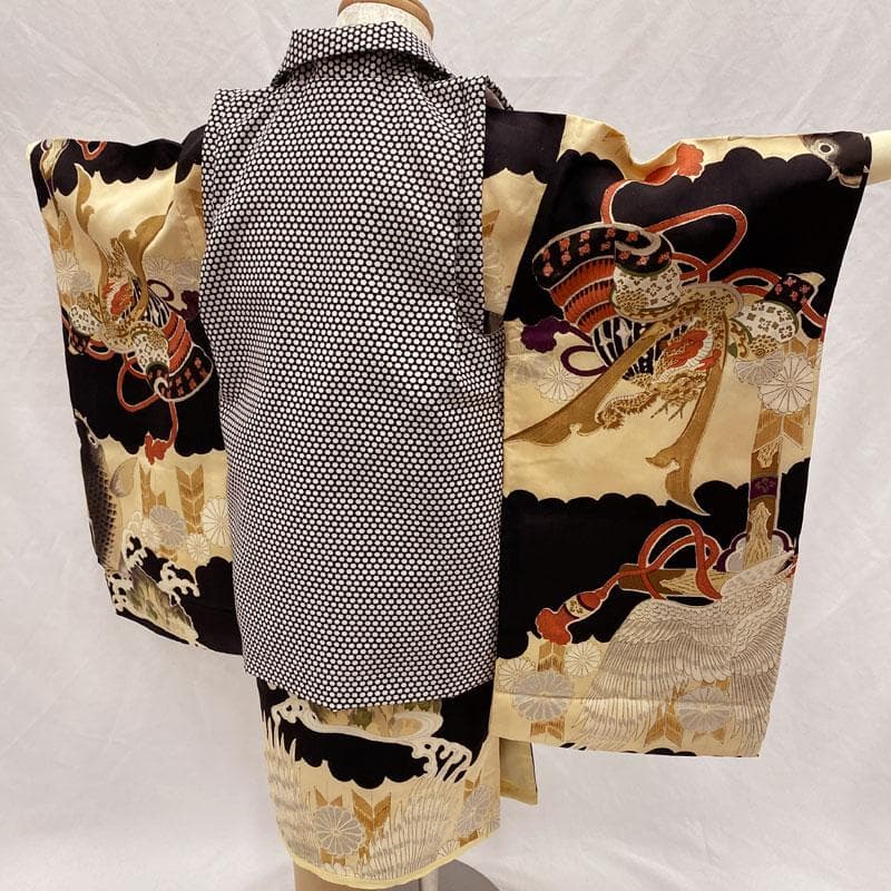 509ab13着物のみ◎七五三 三歳 男の子 アンティーク着物 レトロ