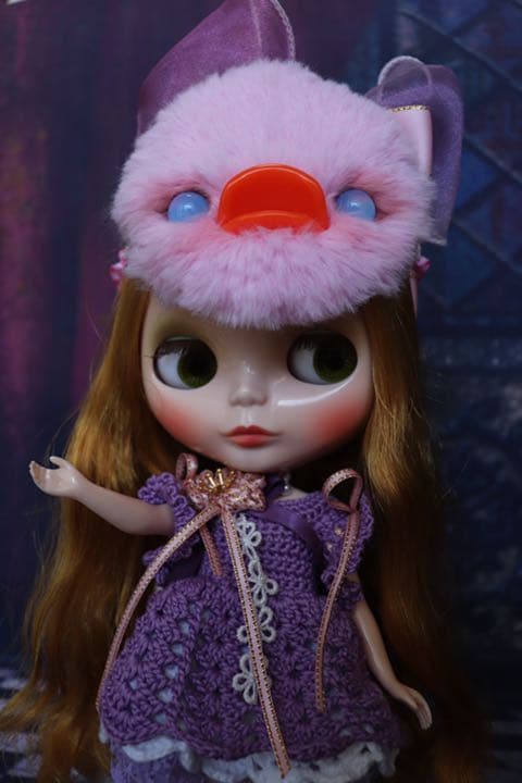 アヒルのお面　ネオブライス アウトフィット　編みぐるみ　ブライス　ハロウィン