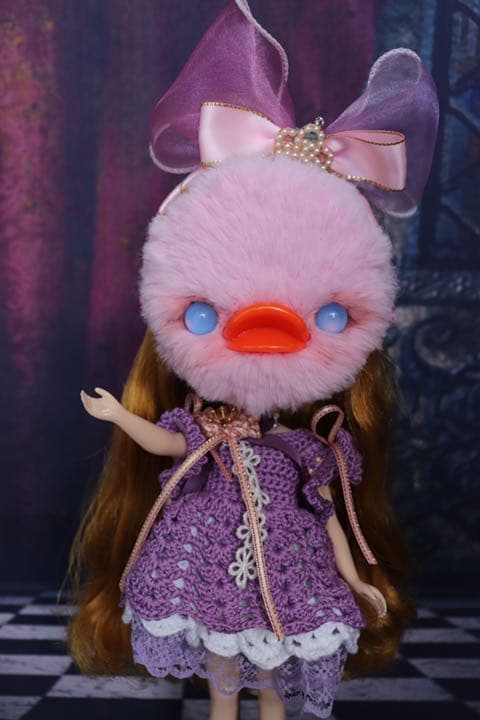アヒルのお面　ネオブライス アウトフィット　編みぐるみ　ブライス　ハロウィン