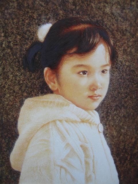 辻真砂、【桜葉】、希少な画集画、新品高級額 額装付、状態良好