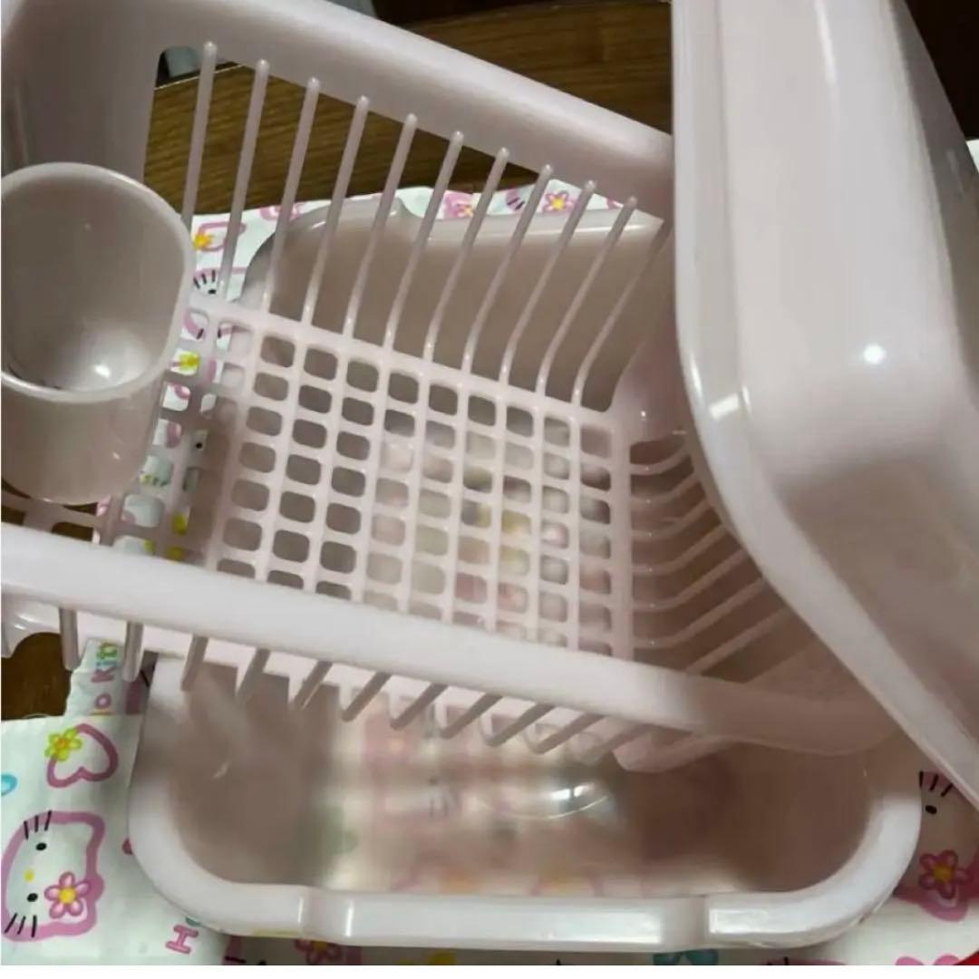 キティ　レア　当時物　いちご　カオハナ　水切りカゴ　キッチン　ラック　収納