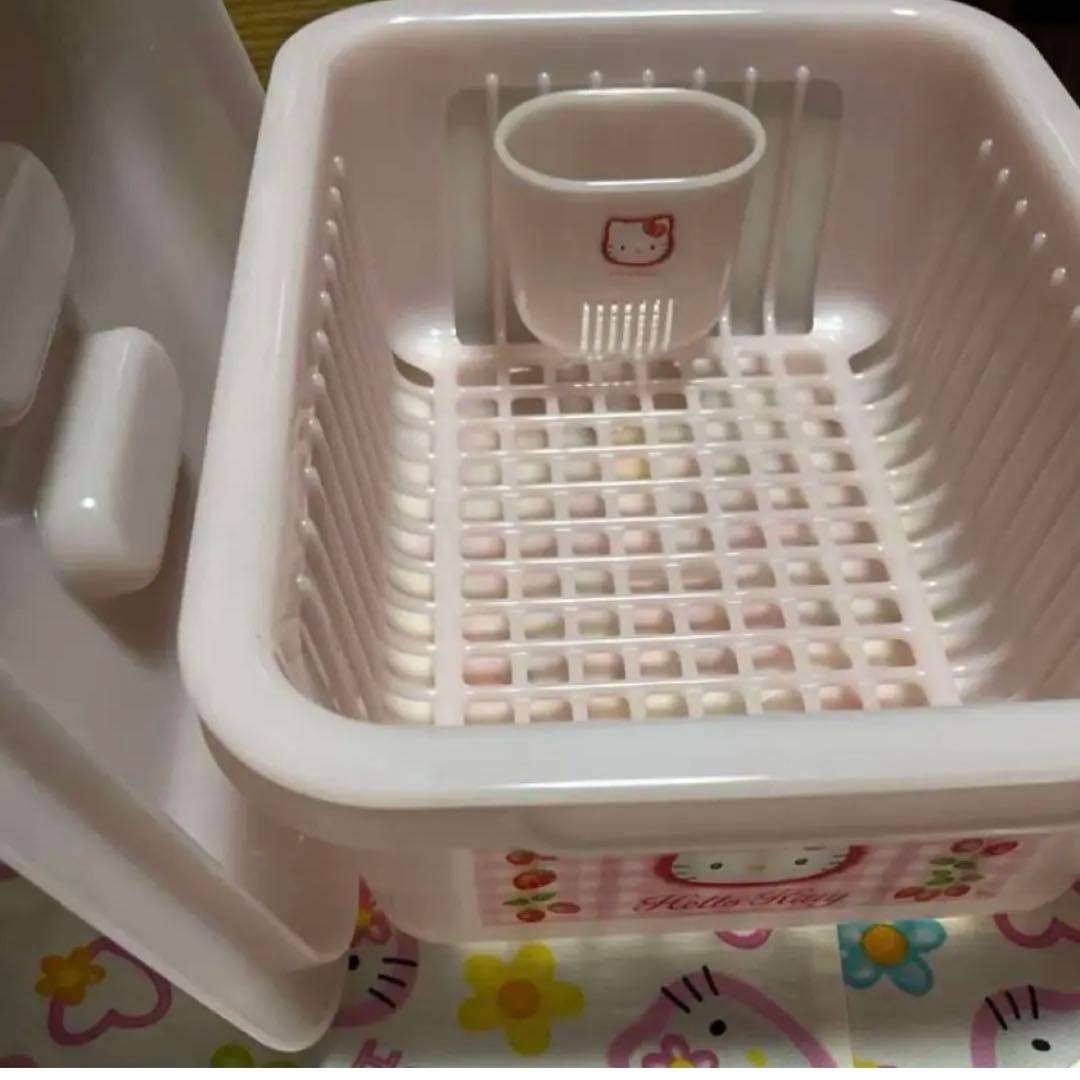 キティ　レア　当時物　いちご　カオハナ　水切りカゴ　キッチン　ラック　収納