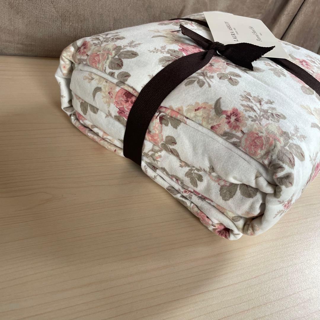 ローラアシュレイ　フランネルシーツ　4点セット　フルサイズ　S1329